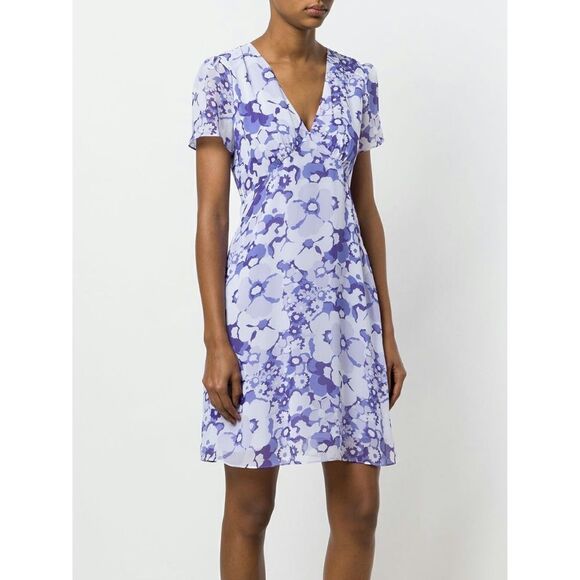 New! MICHAEL KORS Women's Floral Fit And Flare Dress With Pockets Size 12 - Picture 7 of 7